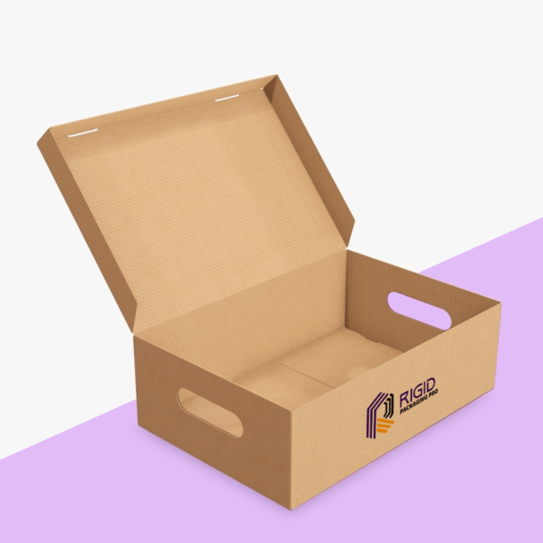 corrugated cardboard shoe box