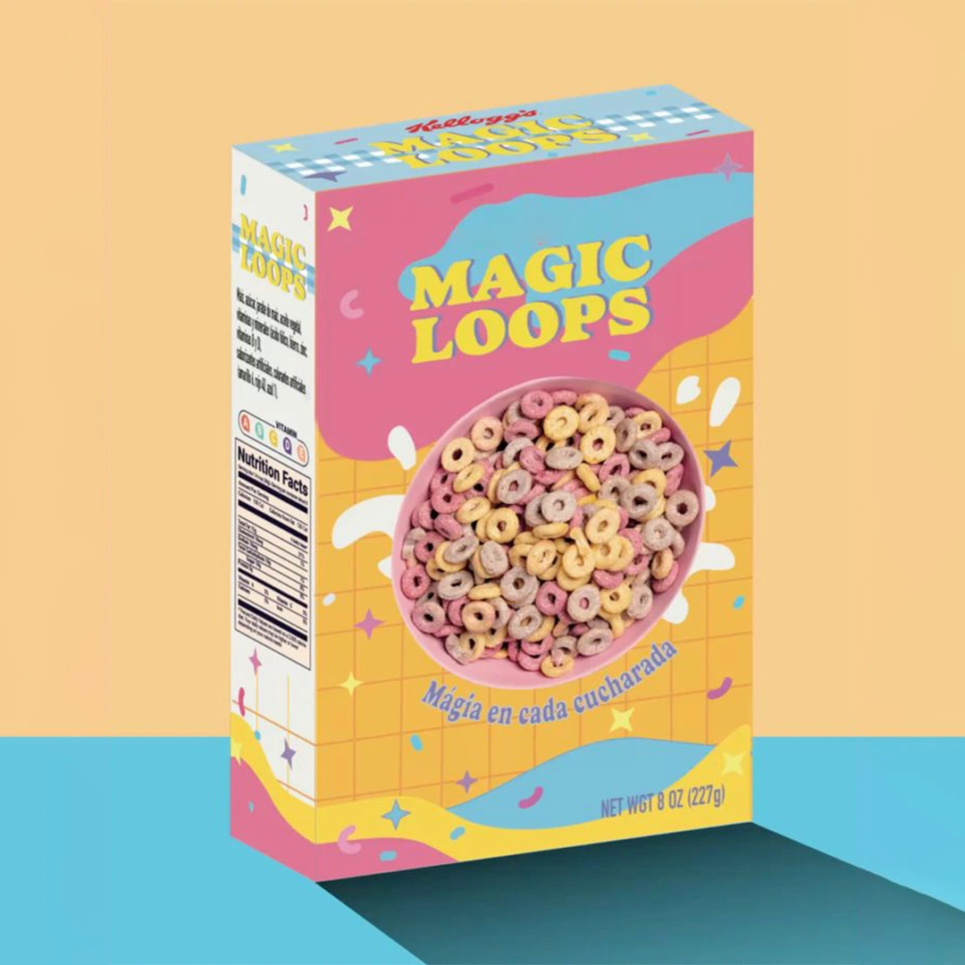 Custom Printed Cereal Packaging Mock-Up