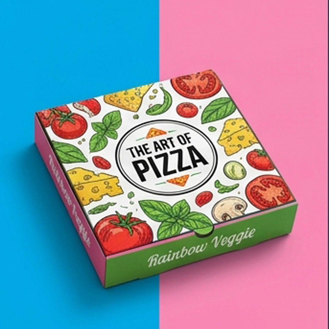Custom printed 6 inch pizza boxes