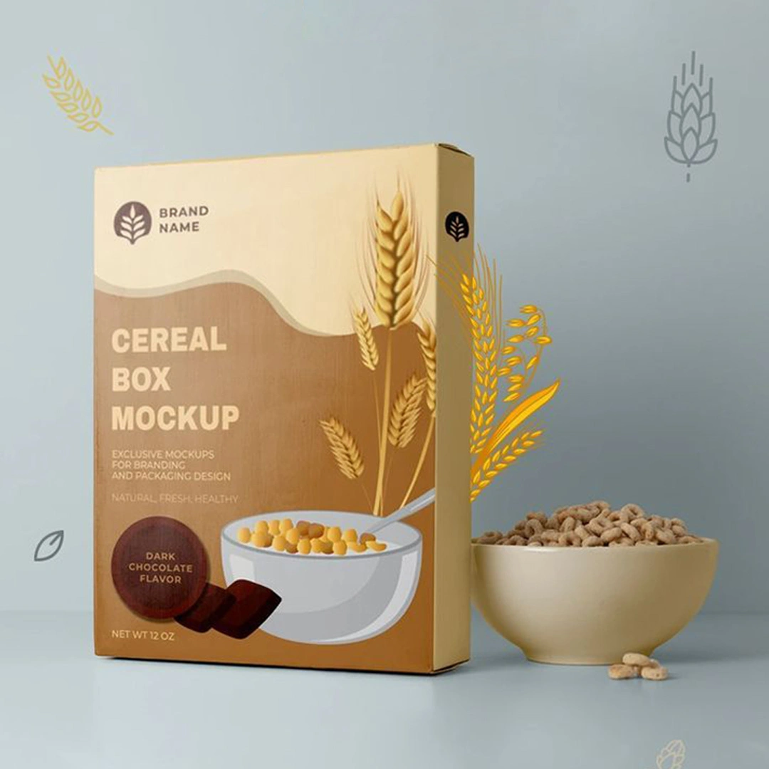 custom 12x8x1.75 inch cereal box