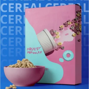 custom Printed 12x8x1.75 inch cereal boxes