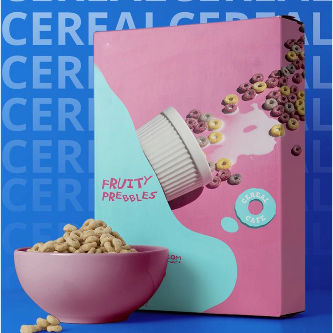 custom Printed 12x8x1.75 inch cereal boxes