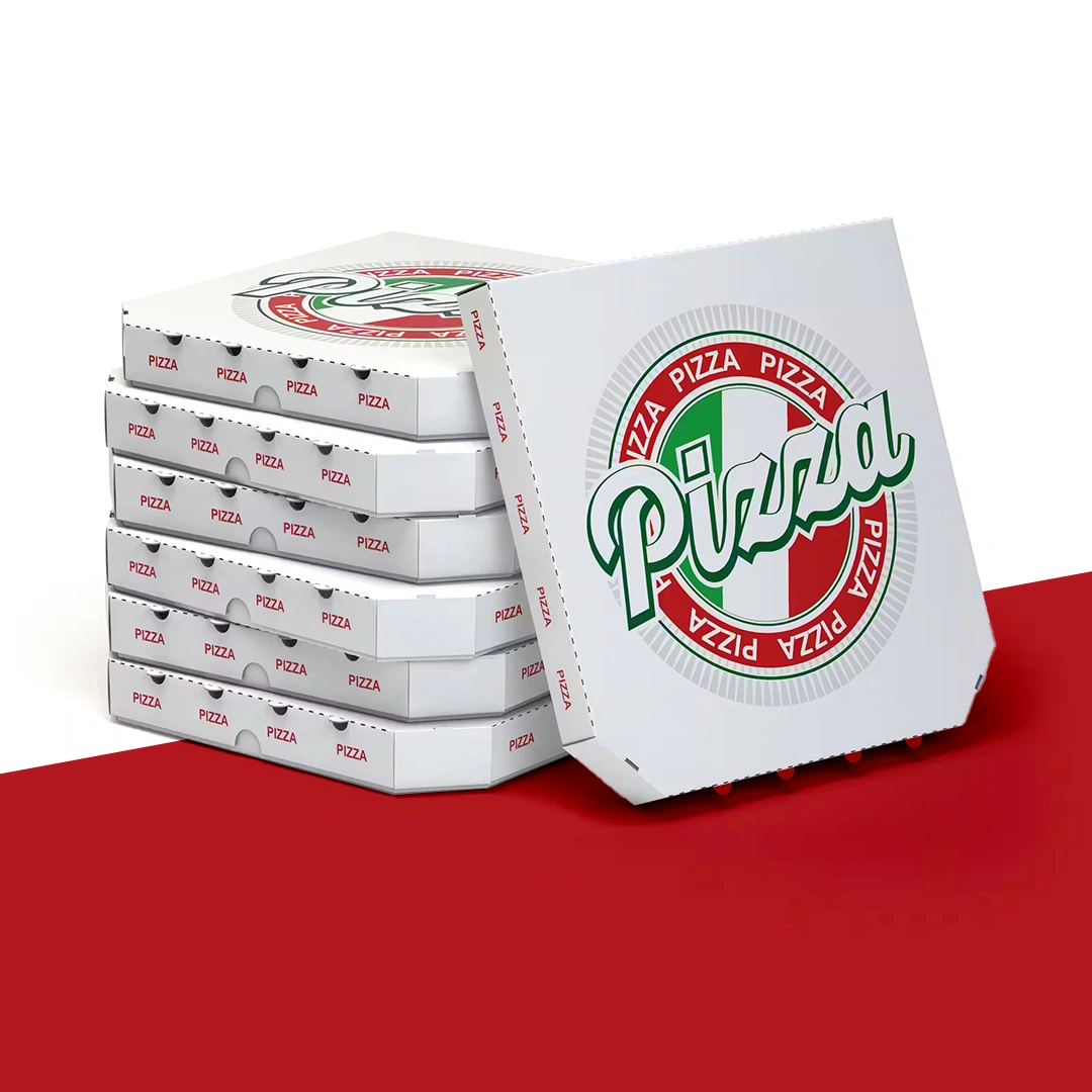 Corrugated cardboard pizza box