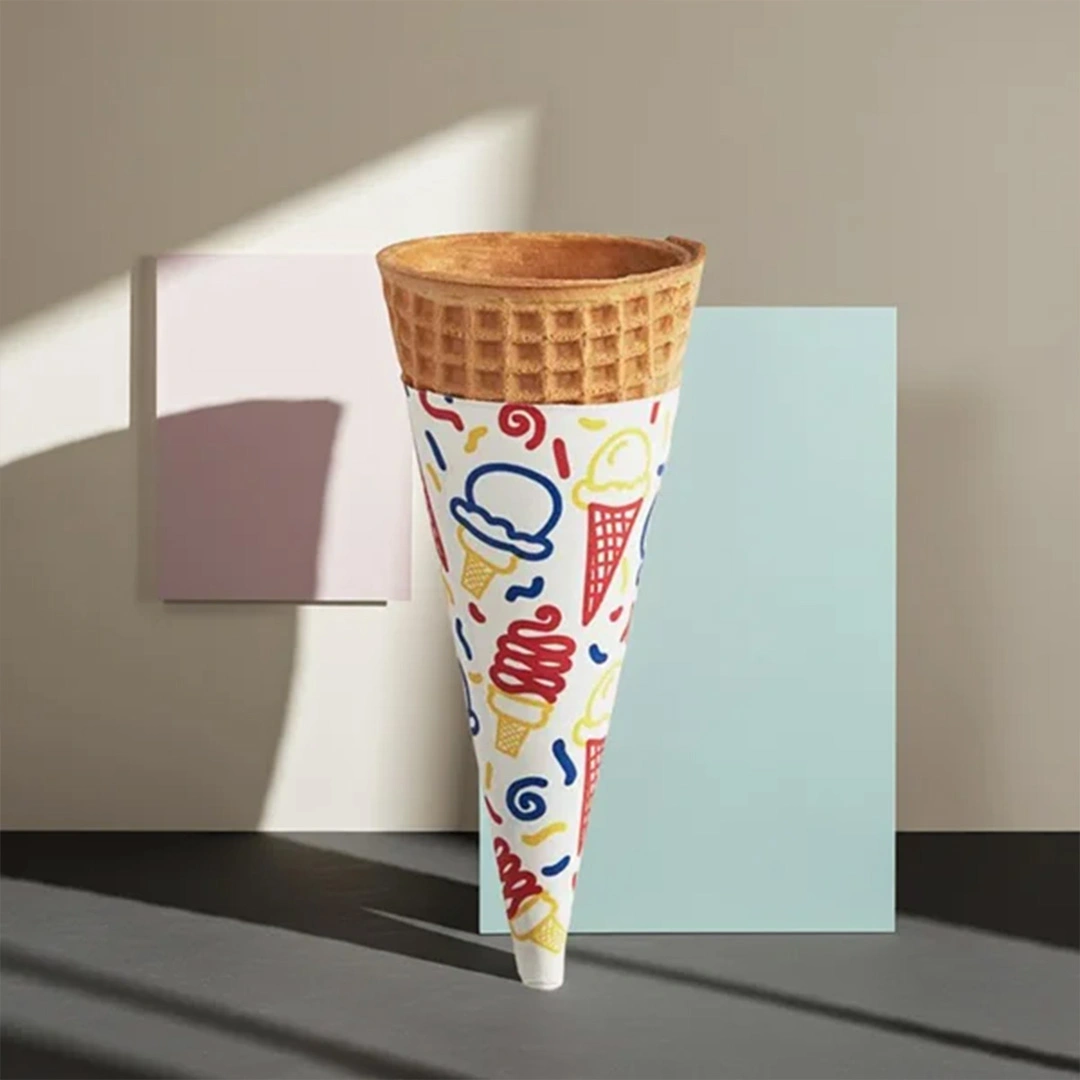 Custom Printed Child Size Waffle Cone Sleeves