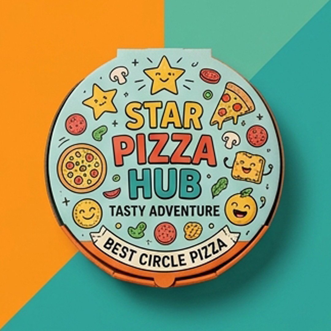 Custom Printed circle pizza boxes