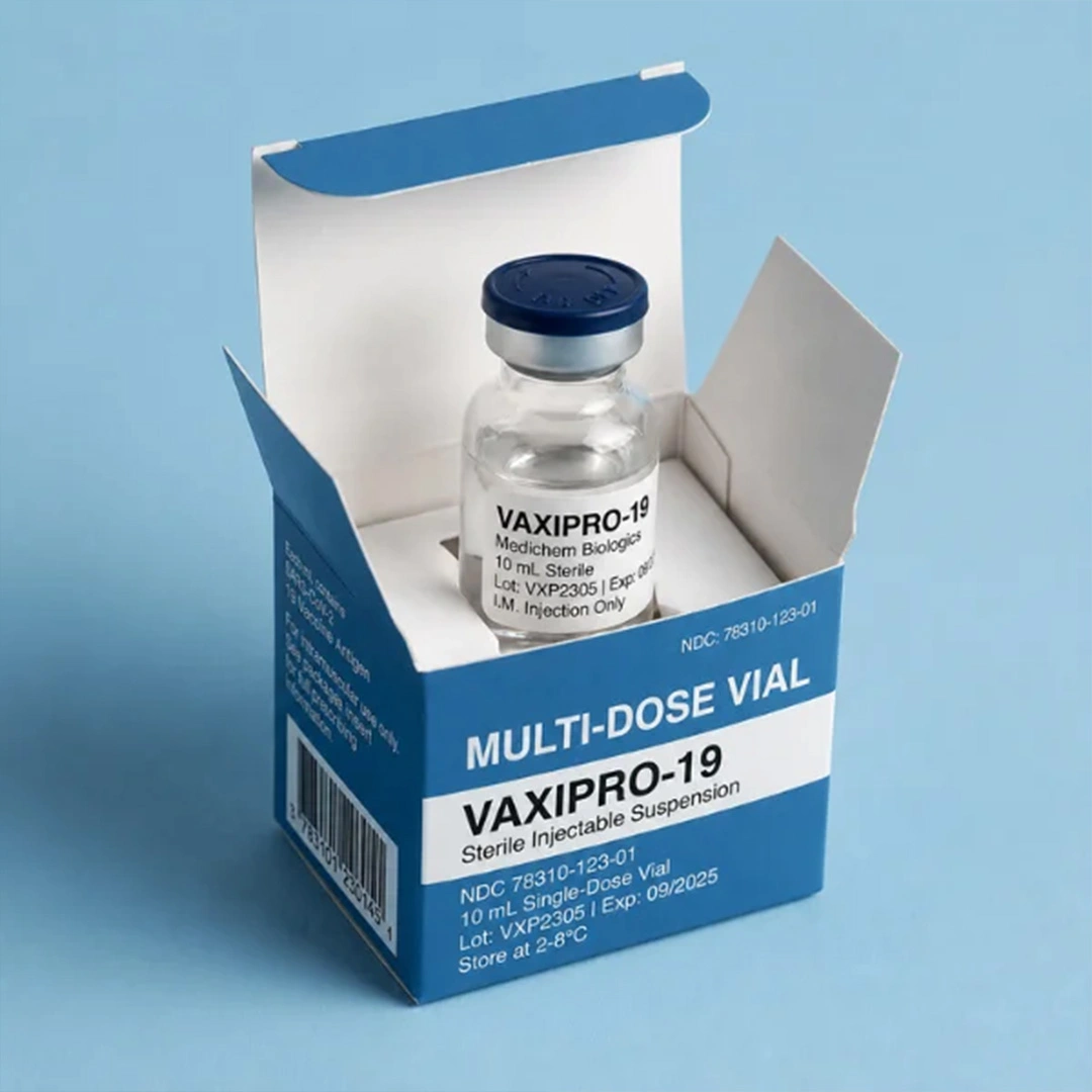 Custom Single Vial Packaging Boxes with Insert