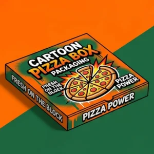 Custom cartoon pizza box