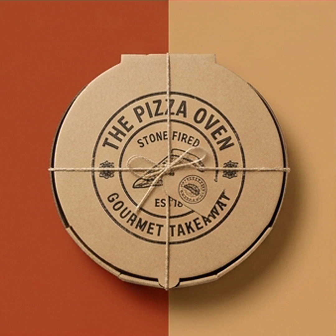 Custom circle pizza box