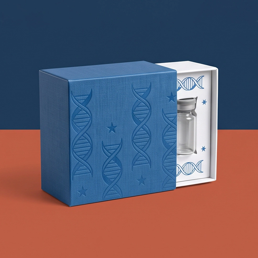 Custom printed Single Vial Peptide Box