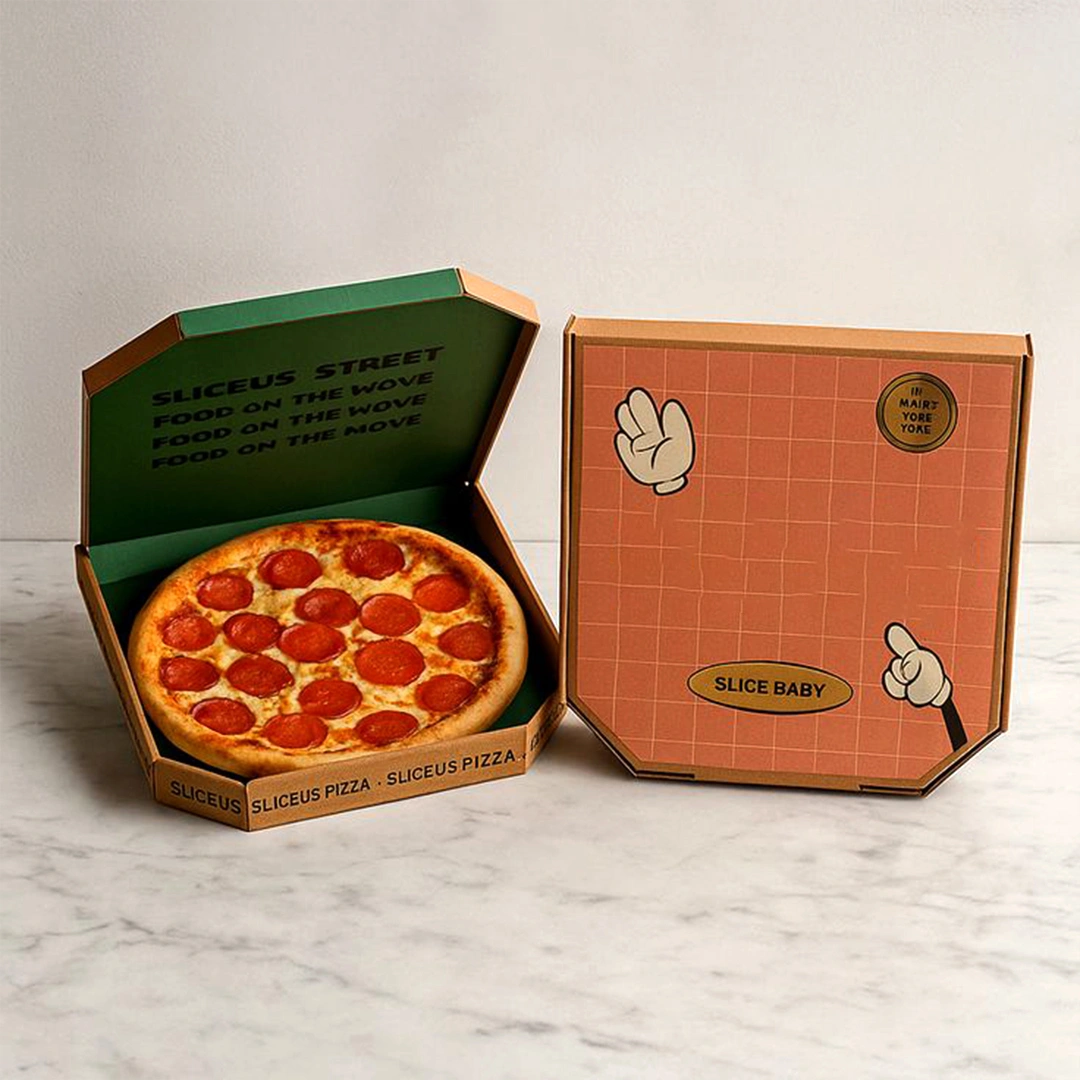 cardboard pizza boxes
