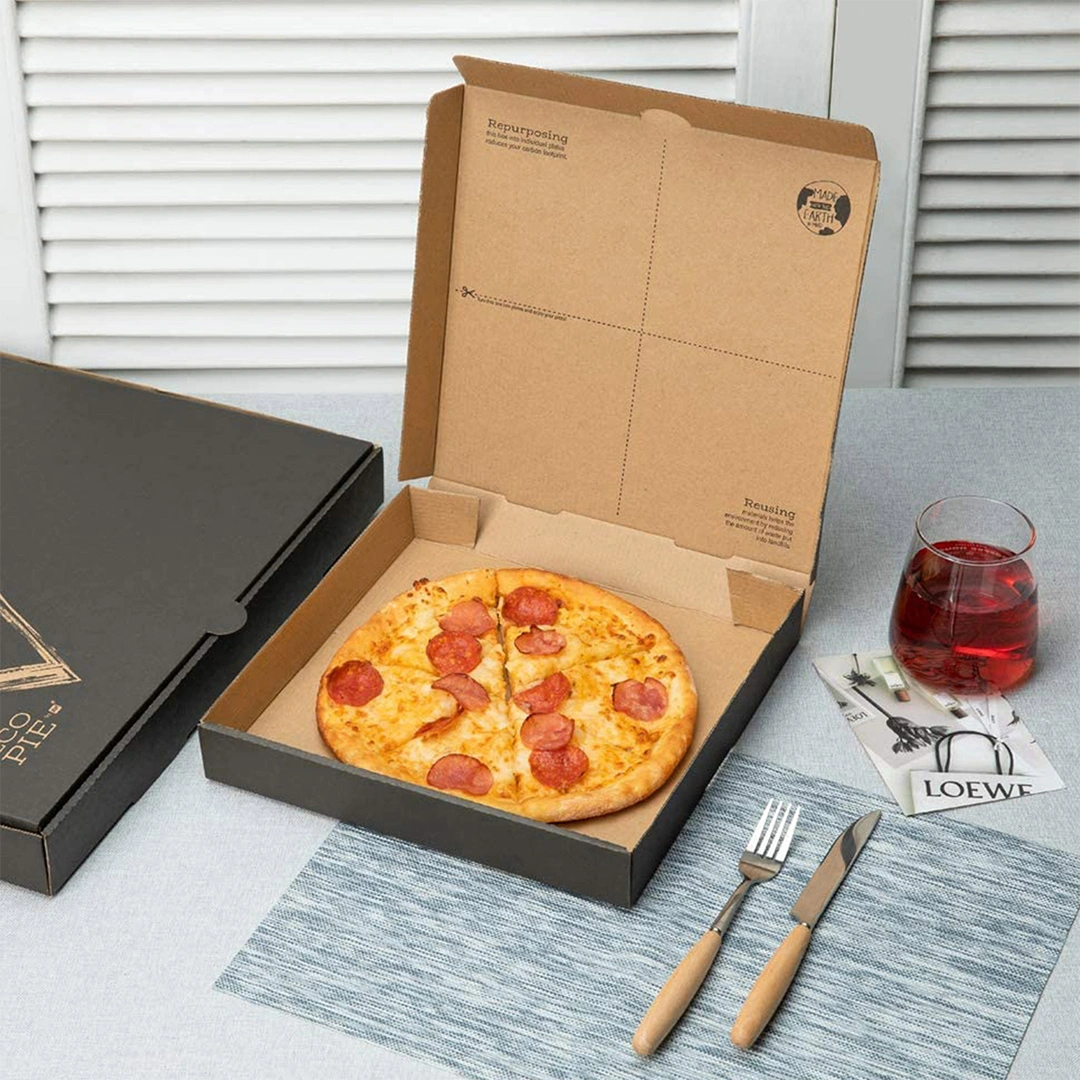 corrugated cardboard pizza boxes