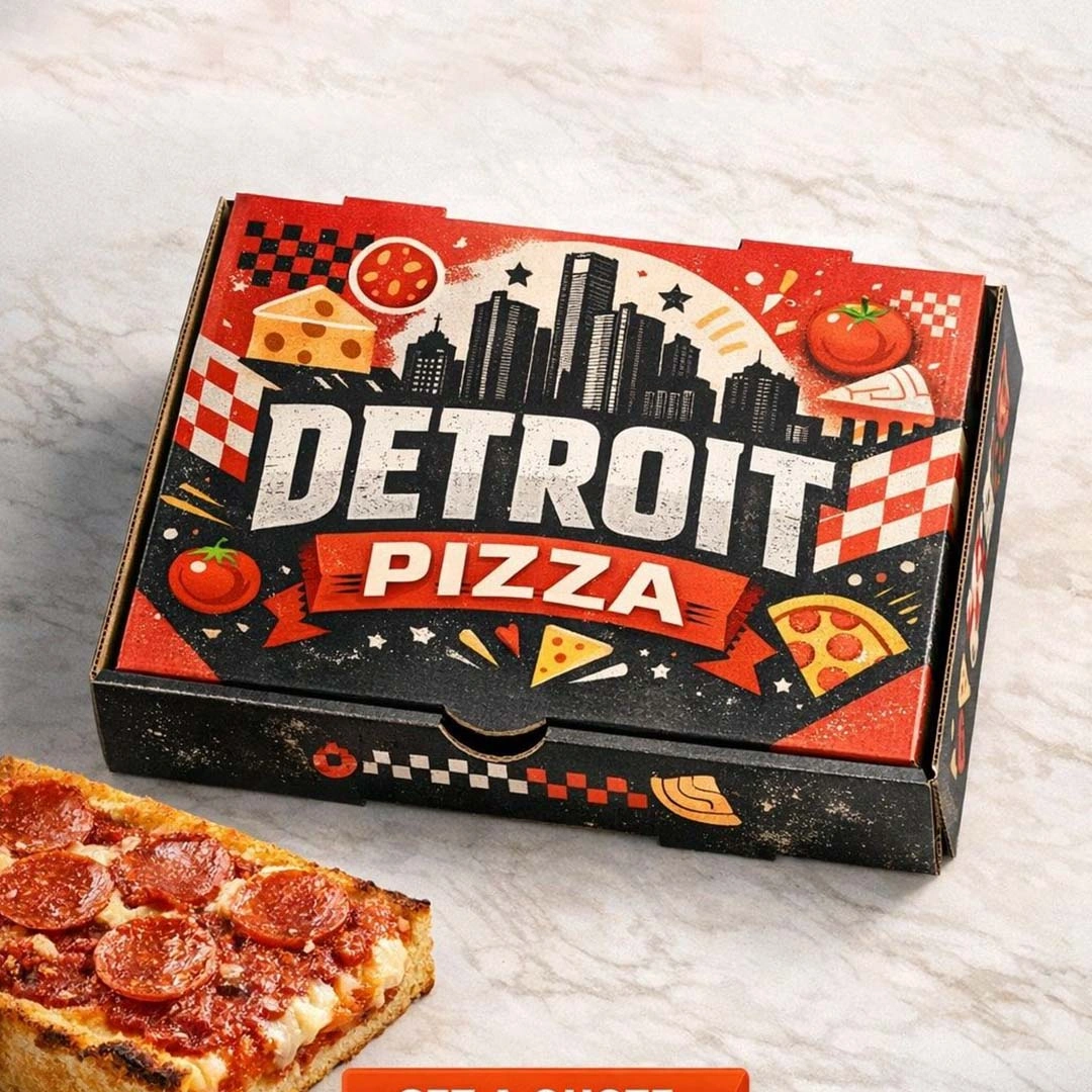 custom pizza box with logo